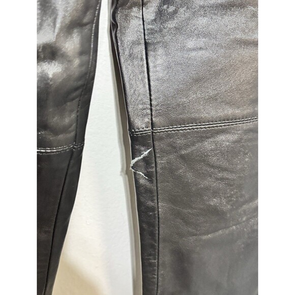 Ferretti Studio by Aeffe Italy Vintage 90s Leather Pants Women’s 8 - Picture 4 of 7